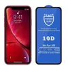 غطاء كامل 10D كبير منحنى قطرة الغراء الزجاج المقسى حامي الشاشة آيفون 12 11 برو ماكس xr xs ماكس 6 7 8 زائد 400pcs / lot