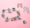 2020 Dzień Matki 925 Sterling Silver Musing Infinity Heart Dangle Charm Koraliki Pasuje Europejskiej Pandora Styl Biżuteria Bransoletki Naszyjnik