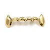 Teeth Braces Jewelry Fashion Punk Quality Gold Plated Men Women Teeth Grillz Whole Personality Hip Hop Dental Grills 2piece S7937771