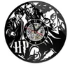 Harry Potter Clock Theme Art Cd Record Clocks Vinyl Record Antik LED Vägg Hängande Klocka Svart Hollow Heminredning Klockor GGA2656