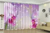 Blackout Curtain Promotion Fleurs et parfum Musique Flow HD Digital Print 3D Floral Shaming Practical Fine rideau