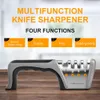 Kökskniv Sharpener 4-i-1 Sharping Tool Manuell Reparation och polering Blad Sax Snabb Säkerhet Använd lätt Använd skärpa Kniv Köksredskap