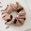 Kleurrijke hartprint haar scrunchies vrouwen accessoires haarbands banden paardenstaarthouder rubber touw decoratie c12332885555