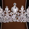Strass Kroon en Tiara's Bruiloft Bruid Tiara Koningin Rhinestone Crystal Crown Bridal Hair Jewelry Head Adornment HeadPieces