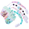 Baby Niple Teetther Molar Baby Tand Chain Pasgeboren Silicone Ice Cream Design Tepel Clip met Ketting Guard Beaded Fopspeen Sohery YP794