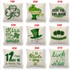 45x45cm kudde fall Happy St.Patricks Day Decoration Cushion Cover Spring Green Leaves Decor Pillow Cover Soffa Midjan Back Decor Party Gift