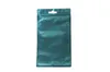 85x13cm främre matt transparent pläteringsfolie zip väska färg mylar telefon fodral förpackning påse återförslutningsbart paket titta svart sack3675589