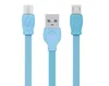 Originele Remax WK WDC-023 Kabels 2.4A Fast Charging Flat Cable Type-C Micro USB-kabelgegevens Transfer PVC Dash Cord 3M DHL