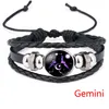 12 Constell Glass Cabochon Armband Horoskop Sign Justerbar flerskiktsarmband Kvinnor Herr Fashion Jewelry Will och Sandy