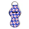 Bag Charmer Neoprene Chapstick Holder Baseball Softball Football Printing Lipstick Cover sports style DOM106495