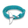 Новый китовый хвостовой якорь браслеты мужские женщины очаровательные морские выживания канатная цепь Paracord браслет мужской обертки металлические крючки