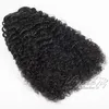 Clip indiana n. 1B in fascia elastica con coulisse coda di cavallo ricci 3C capelli umani afro crespi per donne nere