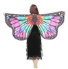 Mulheres Meninas Borboleta Butterfly Wings xale Poncho Fairy Ladies Nymph Pixie Party Dance Cosplay Traje Acessório GB453