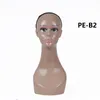 PE-B Female Head Plastic Mannequin Head For Wigs Hat Jewelry Display 3Colors Available299D