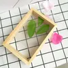 Nordic Style Gedroogde Bloem Bladeren DIY Geproefd Plant Fotolijsten Dubbelzijdig Glas Houten Frame Woondecoratie Wall Art 1pc1