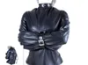 PUレザーStraitJacket BDSMボンデージハーネス女性アダルトカップルゲームストレートジャケット調節可能フェチ顧客サイズセックスショップY190716