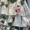 Dorywczo Dresses Moaayina Moda Bawełniana Sukienka Lato Damska Spaghetti Pasek Backless Floral Print Białe kaskadowanie Wzburzyć sukienki1