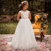 Robe de bal pour filles, robe à perles, petite reine, robe de fête, de concours, longueur au sol, robe d'anniversaire pour enfants