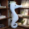 Söt tecknad Seahorse Plush Toy Giant Accompany Sleeping Pillow Colorful Soff Bed Cushion Doll Big Doll for Children Girl Gift DY53088817
