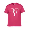 新しいRoger Federer RF Tennis T Shirts Men Cotton半袖完璧なプリントメンズTシャツファッション男性スポーツOnerサイズのティーZG786666788