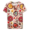 Chamsgen 2020 New Herrskjorta Etnisk stil Tryckt Chemise Homme Kortärmad Sommar Casual T Shirts för män Camisa Masculina F519