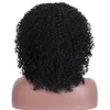 HD dentelle pré plumé crépus bouclés perruque de cheveux humains afro avec bang top qualité lacets avant perruques 130% diva1