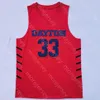 2020 Yeni Dayton Flyers Basketbol Jersey NCAA Kolej 33 Mikesell Kırmızı Hepsi Dikişli ve Nakış Erkekler Gençlik Boyutu