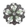 Noosa Rhinestone Jewelled Retro Silver Silver Hollow Flower Snap Кнопка Ювелирные Изделия для 18 мм Браслет Браслет Ожерелье Кольца Ювелирные Изделия