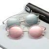 Wholesale-New Round Frame Polarized Sunglasses Double Piece Bright Sunglasses Small Clear Bag Cloth Box Gafas