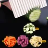 1pc Stainless Steel Wavy Knife Fruit Vegetable Crinkle Cutter French Fry Slicer Kitchen Potato Salad Steel Blade Chopping Cutting Tool