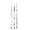 7/9/11/15mm فن الأظافر بطانة فرشاة اللوحة زهرة الرسم خطوط فرنسية الشبكة الشبكة acrylic UV Gel Pen Diy Manicure Tools XBJK1912