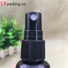 50 pcs Free Shipping 10ml 30ml 50ml 100 ml black plastic Spray Bottles Black sprayer Perfume Containers Dark bank