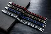 fourniture transfrontalière de trois couleurs en option chaîne de moto personnalisée chaîne de vélo de style rock bracelet en acier inoxydable en gros