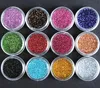 Kit per manicure per nail art in acrilico 12 colori glitter per unghie in polvere decorazione pennello per penna in acrilico set di strumenti per nail art con pompa per dita finte