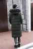 90 % 길이의 재킷 남성 겨울 코트 두꺼운 따뜻한 파카가 진짜 모피 칼라 겉옷 오버 코트 스노우 탑 플러스 사이즈 S-6XL 군대 녹색