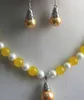 jewelry hot sell new - 00582 New Jewelry 8mm Mixed Colors Shell Pearl/Jade Necklace Earring Pendant