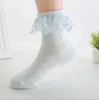 Moda bebé niñas calcetines de encaje encaje gasa bordado falbala niños princesa calcetines niños amor corazón algodón transpirable calcetines cortos C5443