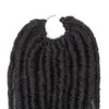 20 cali Bogini Faux Locs Crochet Braids Natural Syntetyczne Przedłużanie Włosów 18stands / Pack with Curly Ends