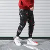 Moda Kalça Kalça Pantolon Kargo Harem Pantolon Erkekler Cepler Streetwear Baskı Harajuku Günlük Tulum Erkek Jogger Sweatpant Pantolon