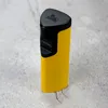 LUBINSKI briquet à Jet de cigare coupe-vent jaune en forme d'induction 3 trous flamme amour noir couleur 3232636