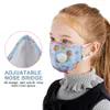 Kids Face Masks Barntecknadmask med andningsventil Aktivt kolfilter Anti-dammskyddande PM2.5 Anti Dammmask I lager