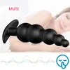 Meselo Anal Plug Vibrador con cable de control remoto Hombres Cuentas anales Butt Plug Vibrador Vagina Adultos Juguetes sexuales para mujer Masturbador Nuevo SH190730