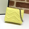 2020 Monedero de cuero real de alta calidad bolsos de moda bolsos de diseñador para mujer monederos de diseñador billetera de moda famosa marca bolso de cadena monederos de lujo