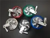 53mm 4LAYER ZICN Alloy CNC Hand Crank Sharpstone Metal Herb Grinder Sharp Stone Rökning Tobaksång Herb Spice Crusher Muller Mill