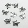 Lot 100 pièces papillon Animal Tibet argent breloques pendentifs bijoux bricolage pour collier Bracelet boucles d'oreilles Style rétro 19*25mm