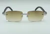 35012-14サングラスエンドレスダイヤモンドサングラスブラックウッドグラススクエアピース眼鏡