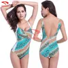 One Pieces Bandage Bikini Swimwear,Women Multi color printed large-size skinny swimsuit,high grade polythorax swimsuit VS011 ladies