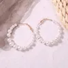 Gros-perles boucles d'oreilles en or pour femmes boucles d'oreilles en perles de luxe fille balancent cerceaux mode oreille bijoux accessoires cadeau livraison gratuite