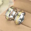 Leuchtender buddhistischer Ring aus Titanstahl, der im Dunkeln leuchtet, Hochzeit, Verlobungsringe für Damen und Herren, Schmuck, Luxus-Designer-Schmuck