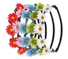 50pcs MOQ Bohemia Flower Couronne Guire Daisy Garland Élastique Caoutchouc Caoutchouc Bande Beaux Cheveux Fleur Crown Accessoires pour décor de cheveux de mariage